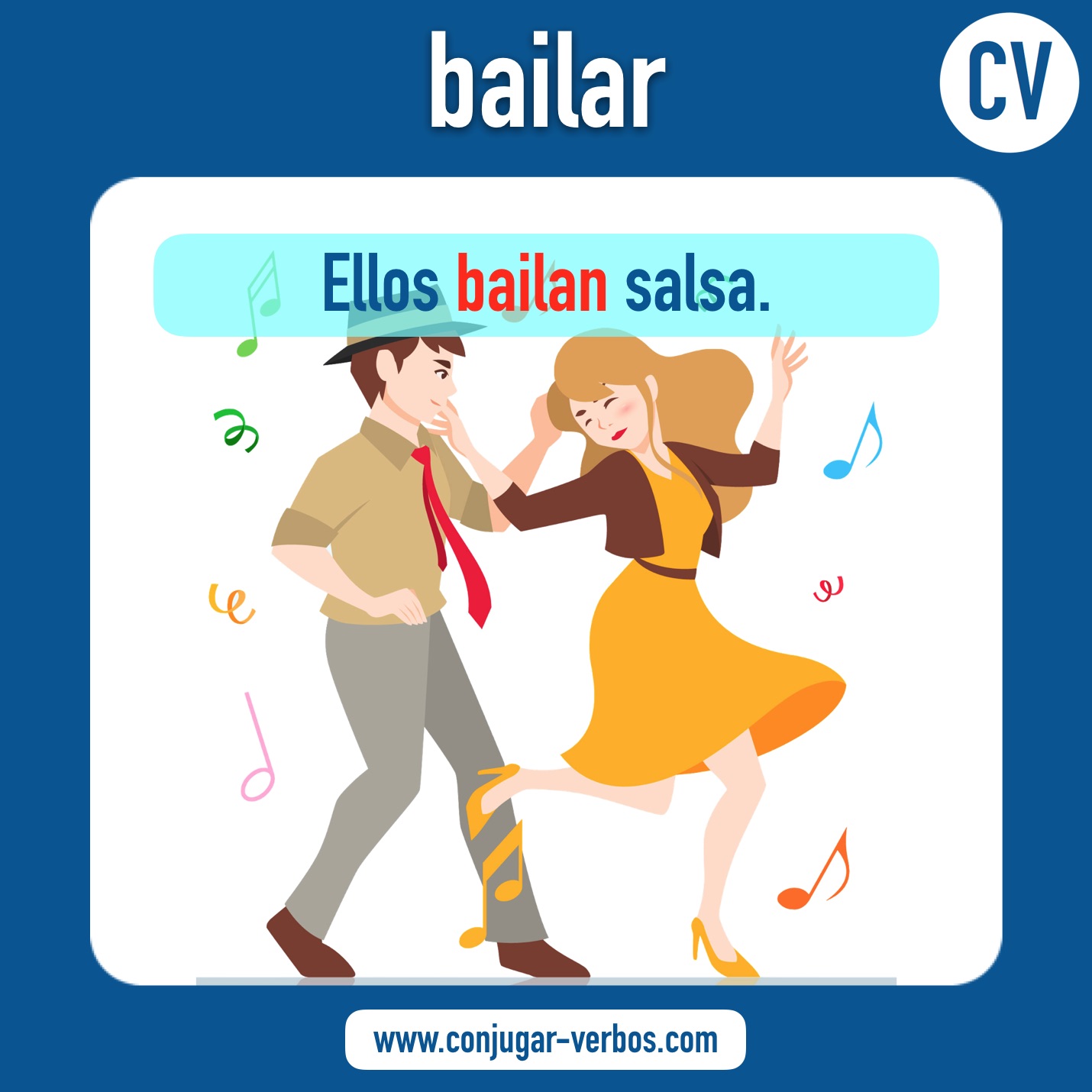 verbo bailar | bailar | imagen del verbo bailar | conjugacion del verbo bailar