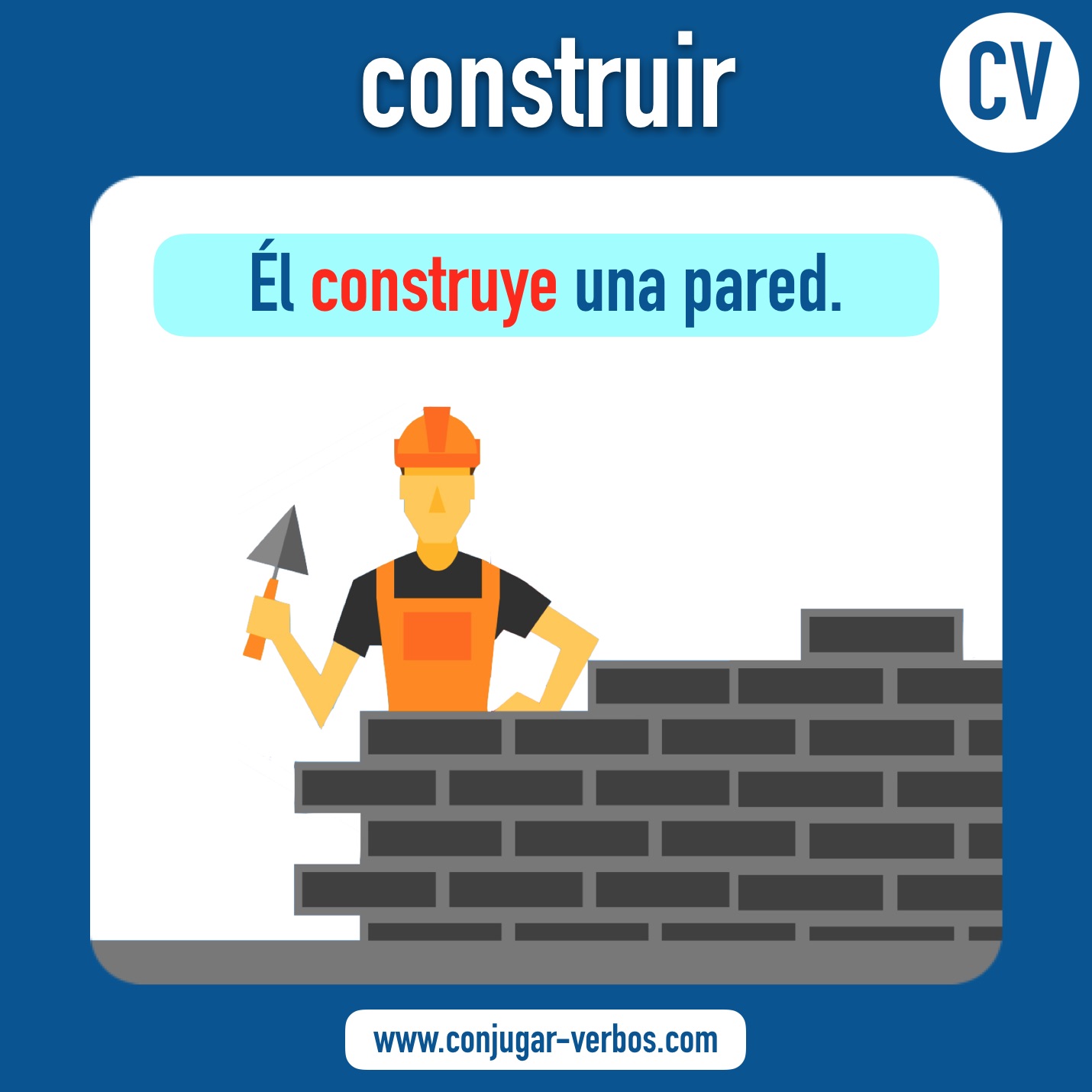 verbo construir | construir | imagen del verbo construir | conjugacion del verbo construir