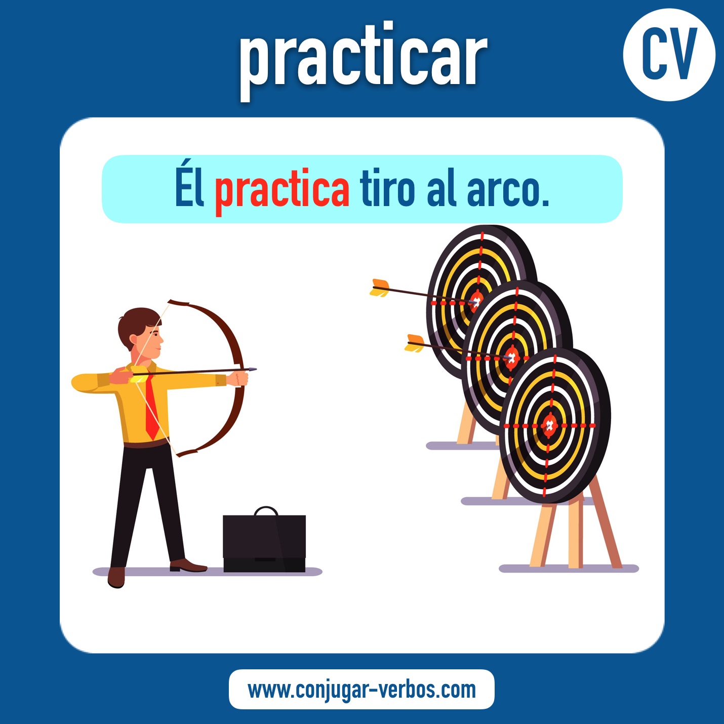 verbo practicar | practicar | imagen del verbo practicar | conjugacion del verbo practicar