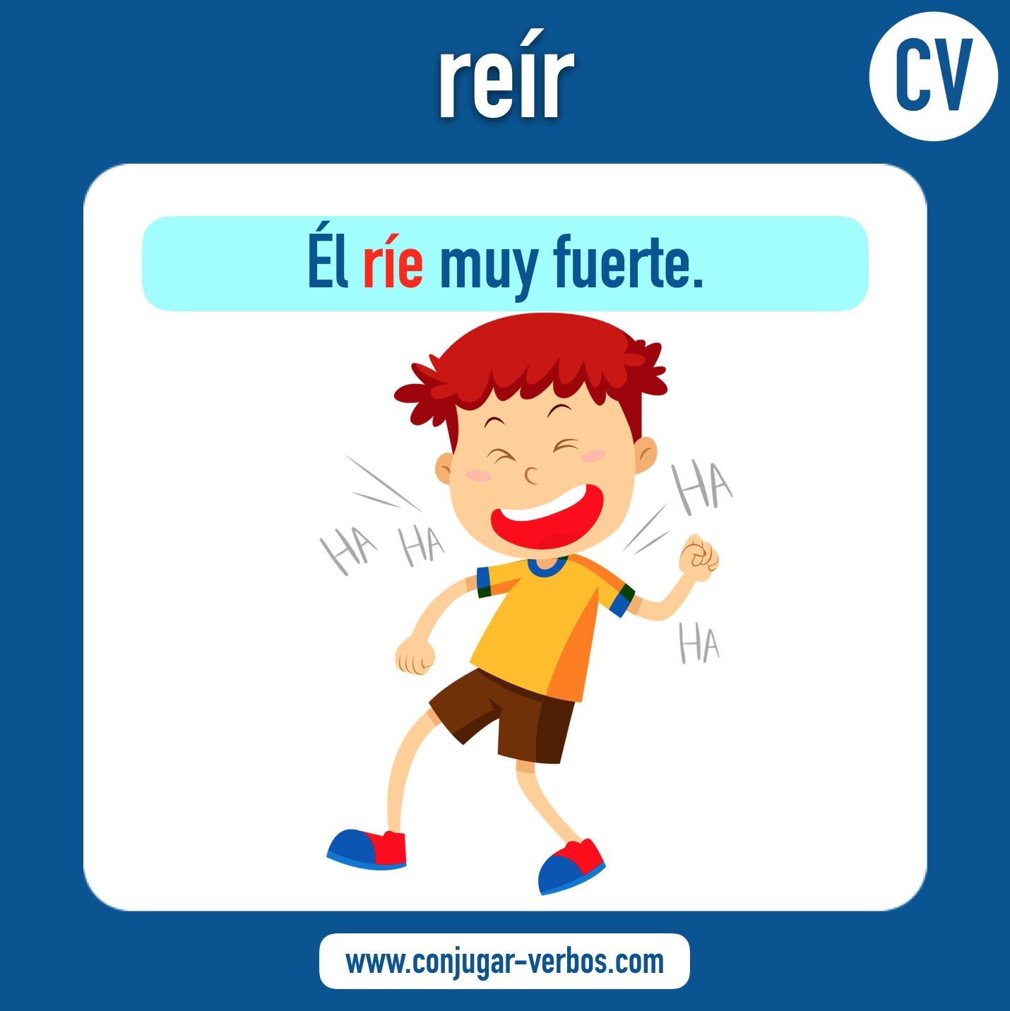 verbo reir | reir | imagen del verbo reir | conjugacion del verbo reir